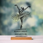 Minimalistisch Line Art Ballerina Tanz Design Acrylschild (Neutral)