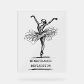 Minimalistisch Line Art Ballerina Tanz Design Acrylschild (Vorderseite)