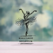 Minimalistisch Line Art Ballerina Tanz Design Acrylschild (Neutral)