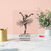 Minimalistisch Line Art Ballerina Tanz Design Acrylschild (Hochzeit)