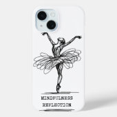 Minimalistisch Line Art Ballerina Tanz Design Case-Mate iPhone Hülle (Rückseite)