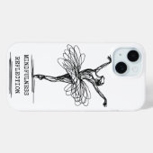 Minimalistisch Line Art Ballerina Tanz Design Case-Mate iPhone Hülle (Rückseite (Horizontal))