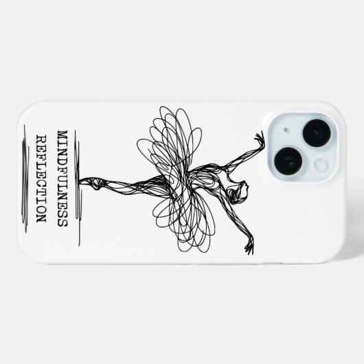 Minimalistisch Line Art Ballerina Tanz Design Case-Mate iPhone Hülle (Rückseite (Horizontal))