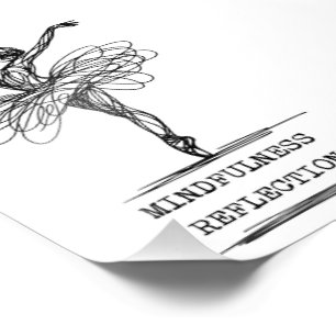 Minimalistisch Line Art Ballerina Tanz Design Fotodruck