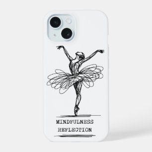 Minimalistisch Line Art Ballerina Tanz Design iPhone 15 Hülle