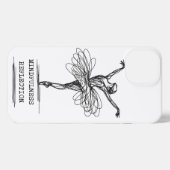 Minimalistisch Line Art Ballerina Tanz Design iPhone Hülle (Rückseite (Horizontal))