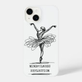 Minimalistisch Line Art Ballerina Tanz Design iPhone Hülle (Rückseite)