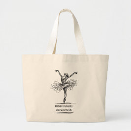 Minimalistisch Line Art Ballerina Tanz Design Jumbo Stoffbeutel