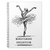 Minimalistisch Line Art Ballerina Tanz Design Notizblock (Vorderseite)