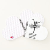 Minimalistisch Line Art Ballerina Tanz Design Notizblock (Innenseite)