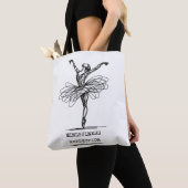 Minimalistisch Line Art Ballerina Tanz Design Tasche (Von Nahem)