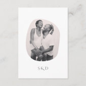 Minimalistisch Line Art Couple Illustration Hochze Begleitkarte