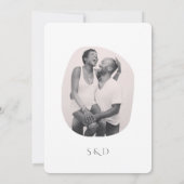 Minimalistisch Line Art Couple Illustration Hochze Einladung (Rückseite)