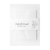 Minimalistisch Line Art Couple Illustration Hochze Einladungsbanderole (Vorderseite Beispiel)