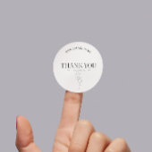 Minimalistisch Line Art Dankeschön Runder Aufkleber