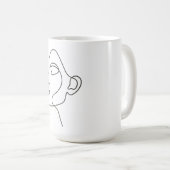 Minimalistisch Line Art Face Kaffeetasse (VorderseiteRechts)