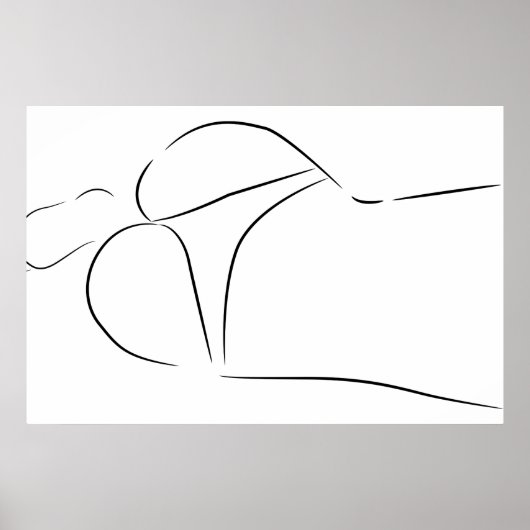 Minimalistisch Line Art Frauenkörper Moderne Illus Poster (Vorne)