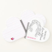 Minimalistisch Line Art Long Wavy Natural Hair Sty Notizblock (Innenseite)