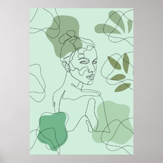 Minimalistisch Line Art Poster (Vorne)