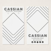 Minimalistisch Lines Cool Earring Juwelier Display (Vorne & Hinten)