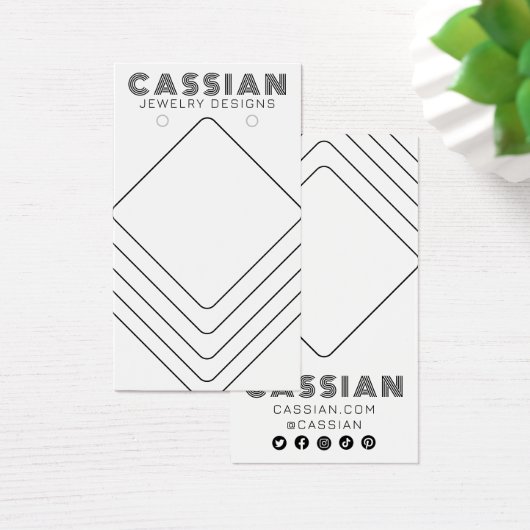 Minimalistisch Lines Cool Earring Juwelier Display (Schreibtisch)