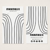 Minimalistisch Lines Cool Earring Juwelier Display (Vorne & Hinten)