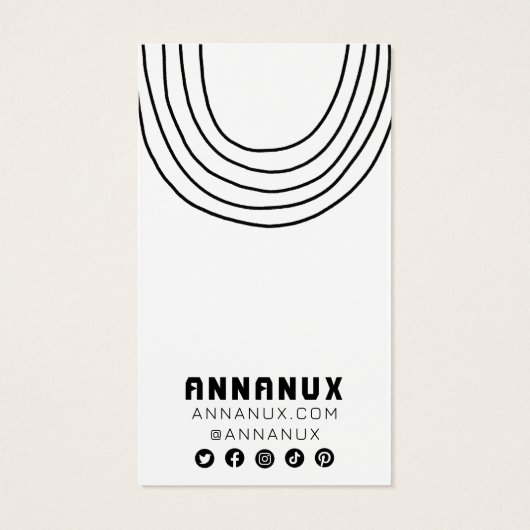 Minimalistisch Lines Cool Earring Juwelier Display (Rückseite)