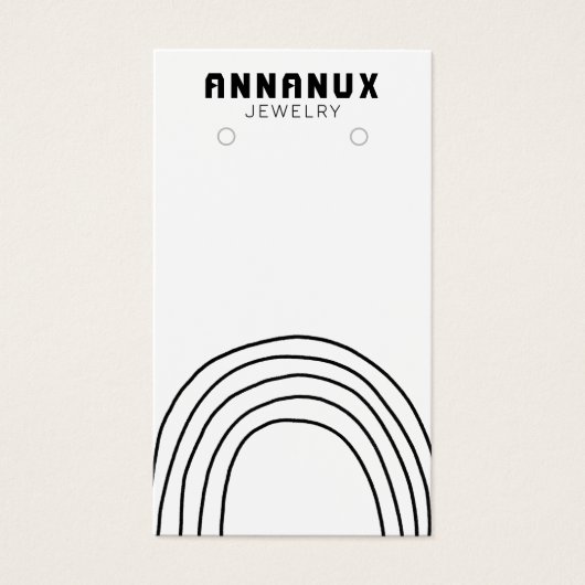 Minimalistisch Lines Cool Earring Juwelier Display (Vorderseite)