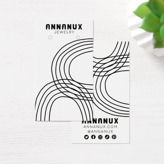 Minimalistisch Lines Cool Earring Juwelier Display (Schreibtisch)