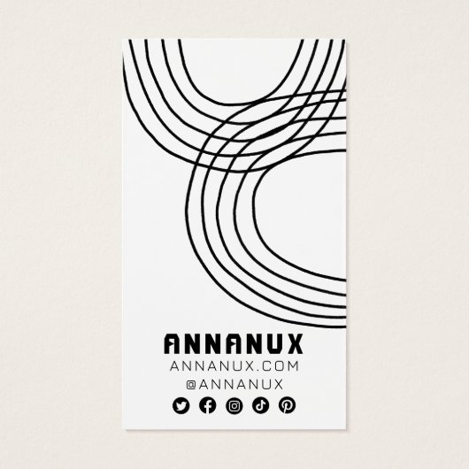 Minimalistisch Lines Cool Earring Juwelier Display (Rückseite)