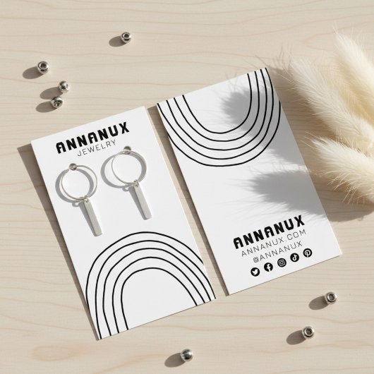 Minimalistisch Lines Cool Earring Juwelier Display