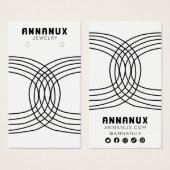 Minimalistisch Lines Cool Earring Juwelier Display (Vorne & Hinten)