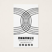 Minimalistisch Lines Cool Earring Juwelier Display (Rückseite)