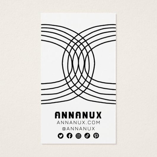 Minimalistisch Lines Cool Earring Juwelier Display (Rückseite)