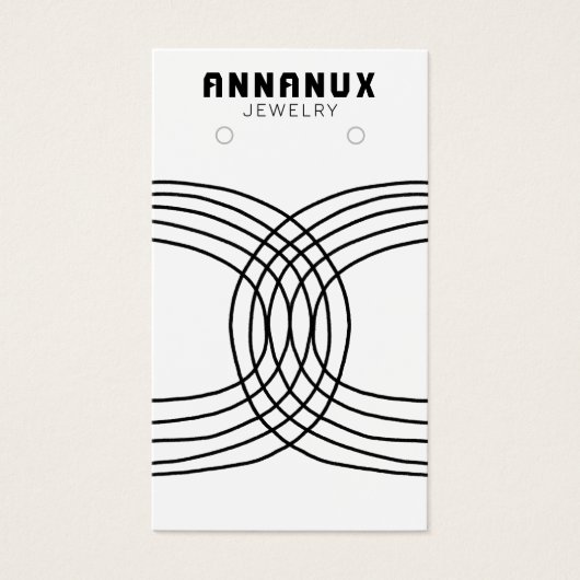 Minimalistisch Lines Cool Earring Juwelier Display (Vorderseite)