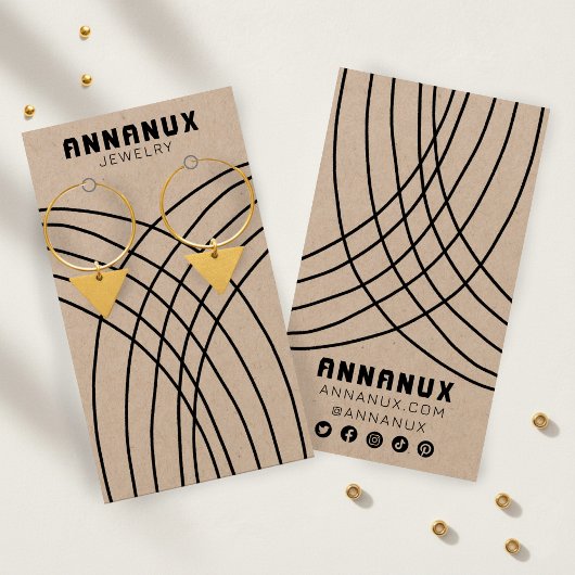 Minimalistisch Lines Earring Juwelier Display KRAF