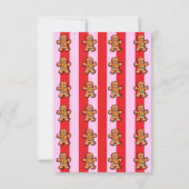 Minimalistisch Little One Gingerbread Baby Dusche Dankeskarte (Rückseite)