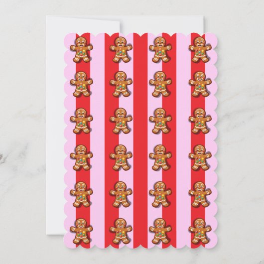 Minimalistisch Little One Gingerbread Baby Dusche Einladung (Rückseite)