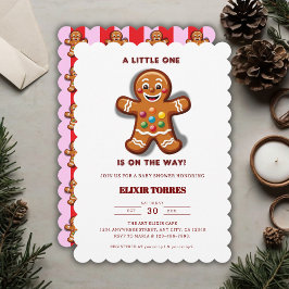 Minimalistisch Little One Gingerbread Baby Dusche Einladung