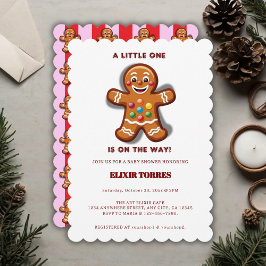 Minimalistisch Little One Gingerbread Baby Dusche Einladung