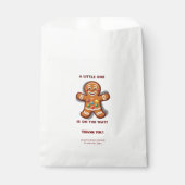 Minimalistisch Little One Gingerbread Baby Dusche Geschenktütchen (Vorderseite)