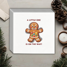Minimalistisch Little One Gingerbread Baby Dusche Serviette