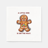 Minimalistisch Little One Gingerbread Baby Dusche Serviette (Vorderseite)