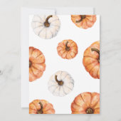 Minimalistisch Little Pumpkin Baby Dusche Einladung (Rückseite)