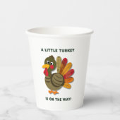 Minimalistisch Little Turkey Babydusche Pappbecher (Vorderseite)