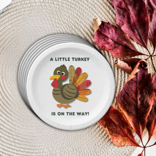Minimalistisch Little Turkey Babydusche Pappteller