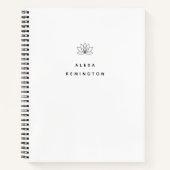 Minimalistisch Lotus Monogram Notizblock (Vorderseite)