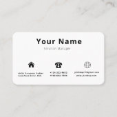 Minimalistisch Luxe Busines Visitenkarte (Vorderseite)