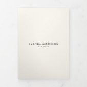 Minimalistisch Luxury Boutique Elfenbeinbroschüre Dreifach Gefaltete Karte (Cover)