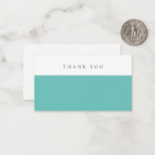 Minimalistisch Luxus Aquamarin Modernes Stationery Mitteilungskarte (Vorderseite/Rückseite Beispiel)